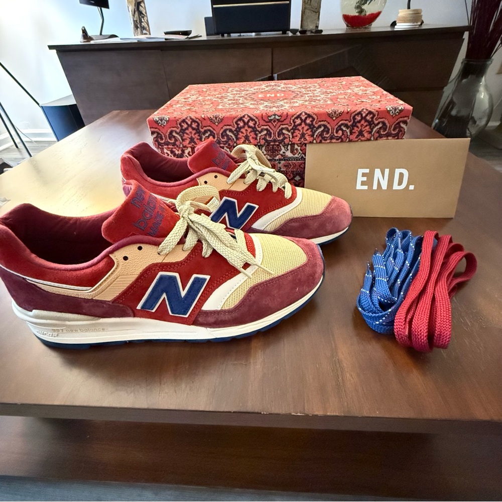 New Balance 997 END Persian Rug ( special edition box)Red and Tan Retro Sneakers